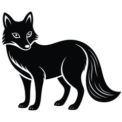 Fototapeta premium Arctic Fox Silhouette