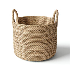 Obraz premium wicker basket isolated on white background