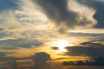 Beautiful landscape view of clouds in the sky