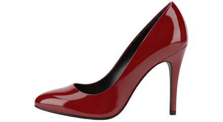 Isolated Red High Heel Shoe