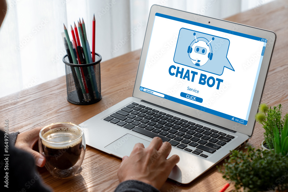 Poster chatbot software application for modish online business that automatically reply to customer questio