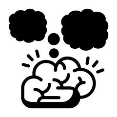 Overthinking Semi Solid Vector Icon