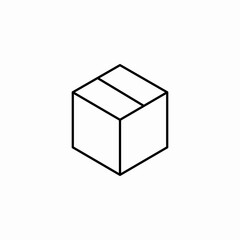 closed delivery box icon sign vector