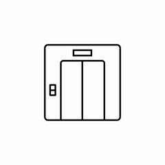 elevator on floor icon sign vector