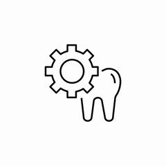 tooth gear setting icon sign vector
