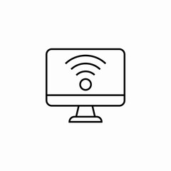wireless internet access icon sign vector