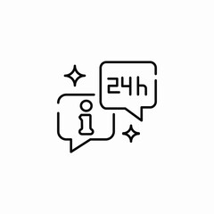 nonstop customer care icon sign vector