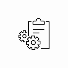 office document settings icon sign vector