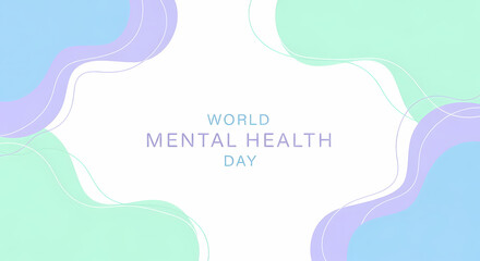 Raise awareness for World Mental Health Day with this stunning and modern promotional design element