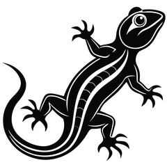 Naklejka premium Lizard Silhouette