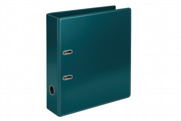 Office ring binder isolated on transparent background, perfect for business and organization concepts