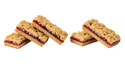 Isolated Raspberry Crumble Bars