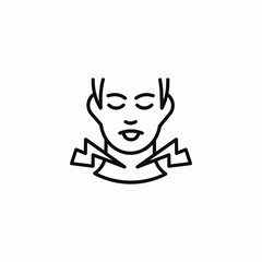 neck pain symptom icon sign vector