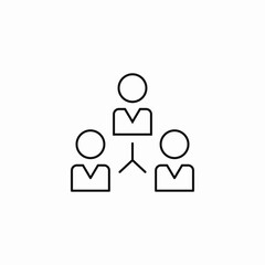 team hierarchy structure icon sign vector