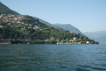 View of Lake Como from the town of Moltrasio