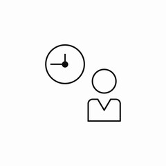 user time management icon sign vector