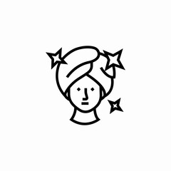 woman towel stars icon sign vector