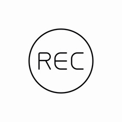 video record icon sign vector