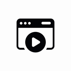web embedded video icon sign vector