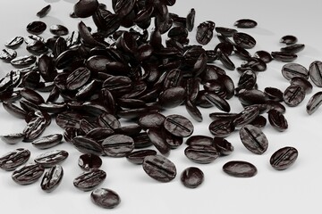 sunflower seeds on white background
