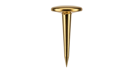 Isolated Brass Push Pin