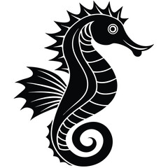 Obraz premium Seahorse Silhouette