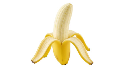 Isolated Peeled Banana