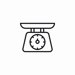 manual weight scale icon sign vector