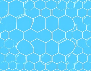 Fototapeta premium Abstract light blue hexagon pattern