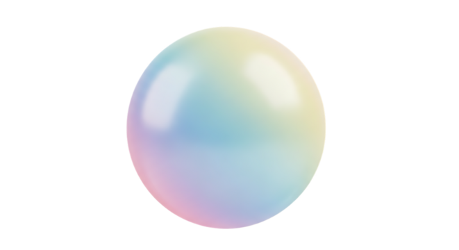 Iridescent easter egg with pastel colors on black background