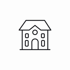 roof building icon sign vector