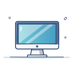 Fototapeta premium Desktop Computer Screen Display Illustration Tech Gadget Device Modern Design