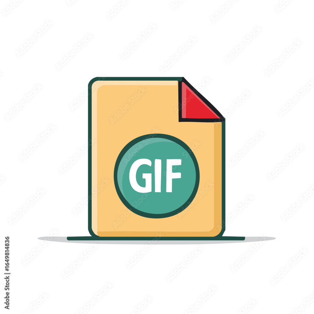Poster gif file icon representing graphics interchange format extension