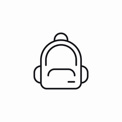 small backpack icon sign vector