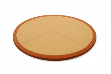 3d rendering of a traditional sumo dohyo wrestling ring, isolated on transparent background, ready for competition