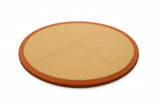 3d rendering of a traditional sumo dohyo wrestling ring, isolated on transparent background, ready for competition