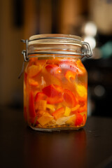 jar with vegetables for healthy life