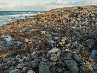 rocky coast of the sea