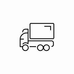 large delivery truck icon sign vector