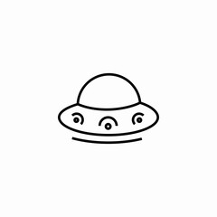 unidentified flying object icon sign vector