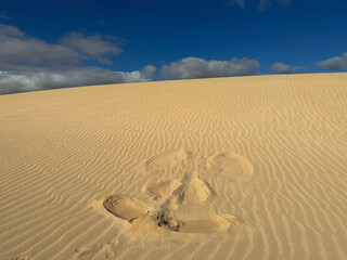 footprints in the sand