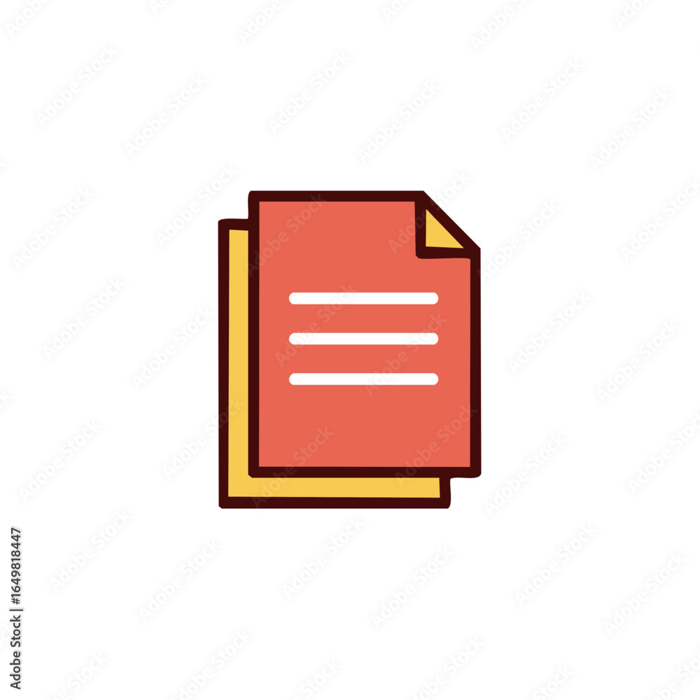 Poster stacked documents, text papers and information content. file papers, and data record with document p