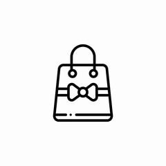 bow ribbon purse icon sign vector