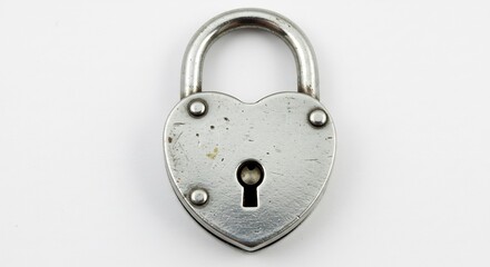 Heart-shaped padlock gleams softly under bright studio lighting securing secrets. AI Generated