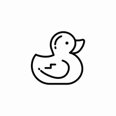 duck toy icon sign vector