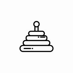 pyramid toy icon sign vector