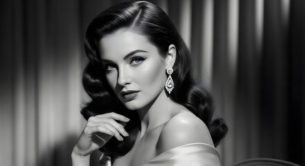 Classic Hollywood Film Noir Portrait © PitrTech