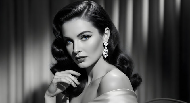 Classic Hollywood Film Noir Portrait