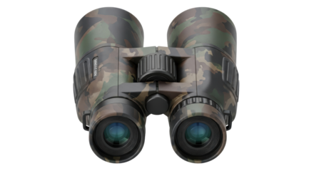 Isolated Camouflage Binoculars for Outdoor Use