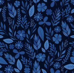 Trendy seamless pattern with leaves. Vector illustration for textile print , background, wallpaper, decorative paper and other design.